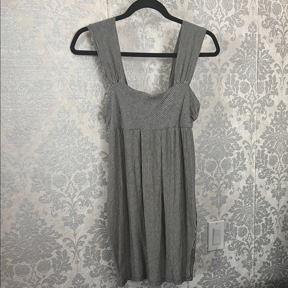 Guess Black and White Striped Kids Casual Dress